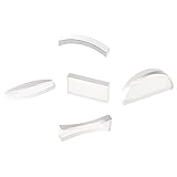 AHANDMAKER 5-Teiliges Physikalisch-Optisches Experimentierset, Acryl Linse Und Prisma alle Flächen Vollständig Poliert Für Laborbedarf Physikunterricht (Doppelt Konkav),Rechteck, Halbkreis