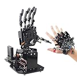 SKLLA Open Source Bionic Robot Hand Right Hand Five Fingers, Wearable Exoskeleton DIY Perceptual Control Mechanischer Handschuh Für Rc Robot Hand Palm Finger Remote Control,Palm and Robotic arm