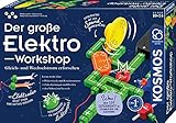 Kosmos 620820 Der große Elektro-Workshop, Erforsche Gleichstrom und Wechselstrom, über 130 Experimente, Experimentierkasten für Kinder ab 10-14 Jahre