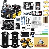 ELEGOO Smart Robot Car Kit V4.0 Kompatibel mit Arduino IDE Elektronik Baukasten mit Kamera, UNO R3, Line Tracking Modul, Ultraschallsensor, Auto Roboter Spielzeug für Kinder