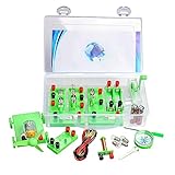 Physik Spielzeug Elektronik Schaltungen Set,Elektrotechnik Experimentierkasten für Kinder, Experimentierkit Für Elektrische Schaltungs Wissenschaften,Stromkreise mit Motor und Glühbirne,Weiß
