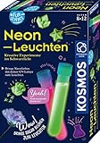 Kosmos 654191 Fun Science - Neon-Leuchten, Kreative Experimente im Schwarzlicht, Experimentier-Set für Kinder ab 8 Jahre, 19.8 x 29.2 x 6.5 cm