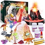 UNGLINGA Vulkan Experimentierset Spielzeug für Kinder, Vulkan Ausgrabungs, Schnee Vulkan, Vulkansteine, Chemiebaukasten Experimentierkästen Vulkan Wissenschaftler Kit