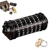 Da Vinci Code Mini Cryptex Geschenk männer Frauen Cryptex Brief Passwort Lock Mann männer Frauen Freund Freundin Mama Mann (Schwarz)