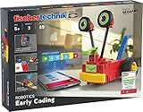 fischertechnik 559889 ROBOTICS – Early Coding, Bausatz für Kinder ab 5 Jahren, Experimentierkasten für 3 Roboter Modelle, zum Bauen & Programmieren, mit Motoren & Sensoren