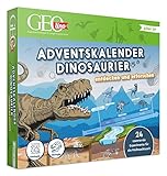 FRANZIS 67205 - GEOlino Adventskalender Dinosaurier entdecken und erforschen, 24 spannende Experimente für die Weihnachtszeit, für Kinder ab 8 Jahren