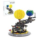 Millionspring Erde, Mond und Sonne Sonnensystem Modell Bausätze für Kinder ab 6 Jahren,Solar System Drehbares Modell Junior Scientist's Geschenkspiel Lernspielzeug (461PCS),kompatibel mit Lego